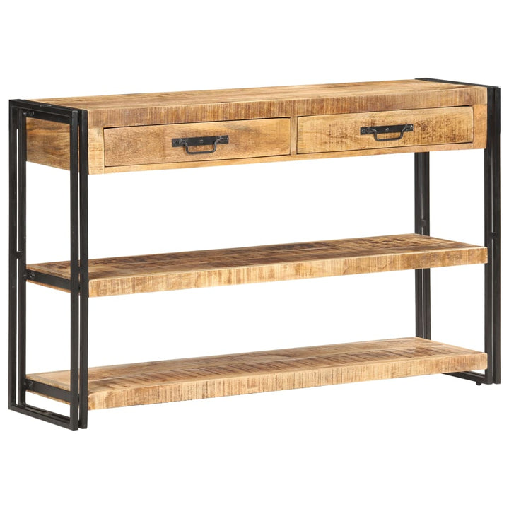 skænk 120x30x75 cm massivt ru mangotræ