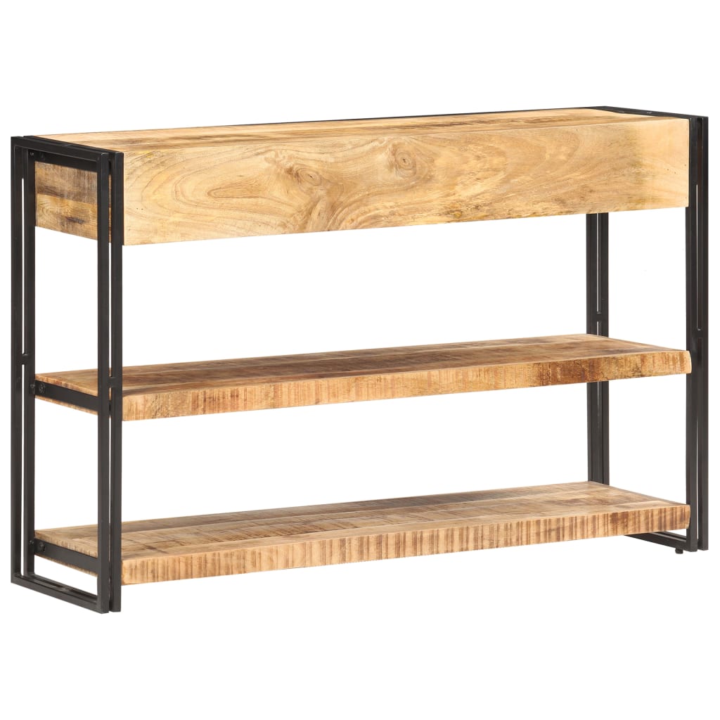 skænk 120x30x75 cm massivt ru mangotræ