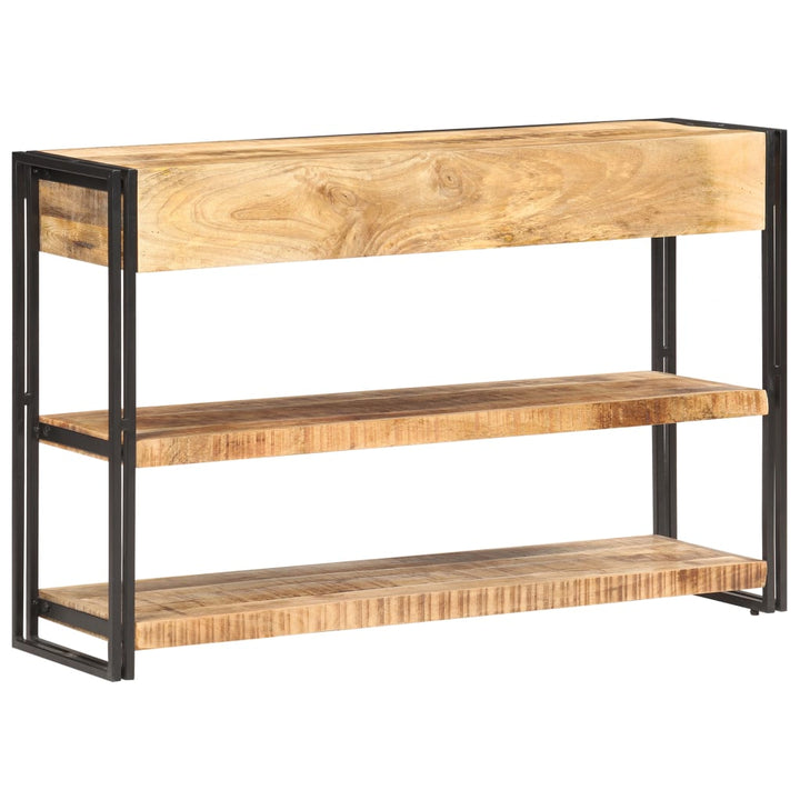 skænk 120x30x75 cm massivt ru mangotræ