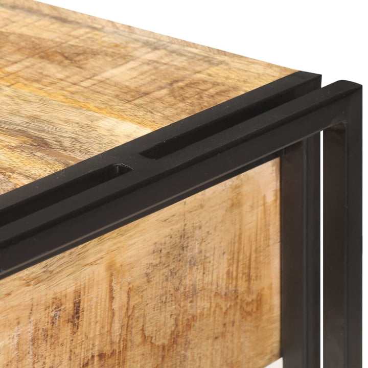 skænk 120x30x75 cm massivt ru mangotræ