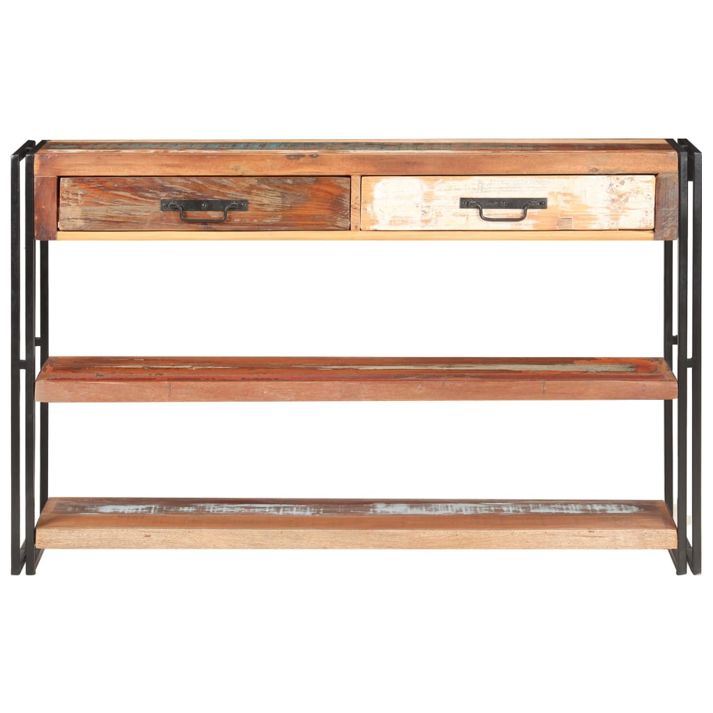 skænk 120x30x75 cm massivt genbrugstræ