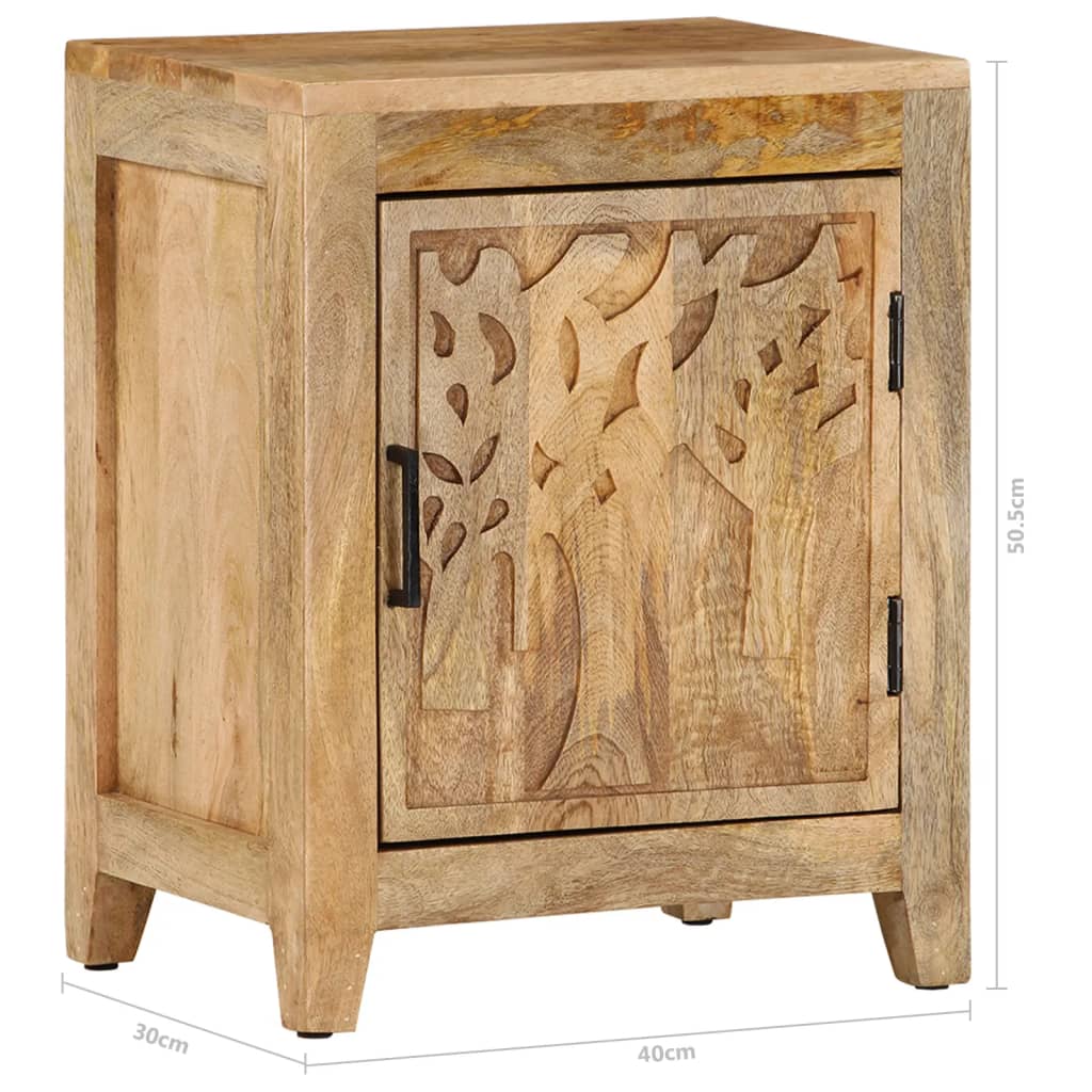 sengeskab 40x30x50 cm massivt mangotræ