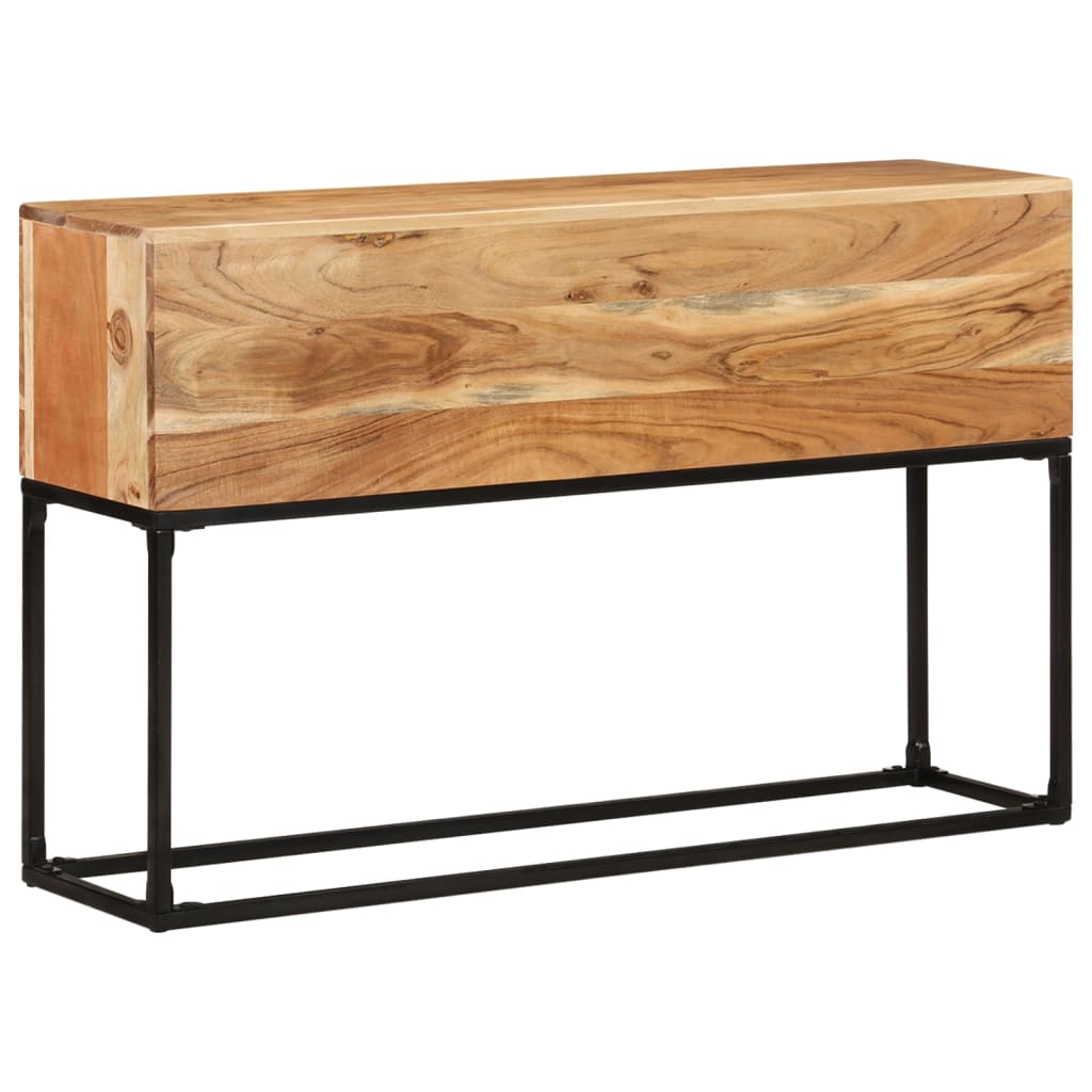 konsolbord 120x30x75 cm massivt akacietræ