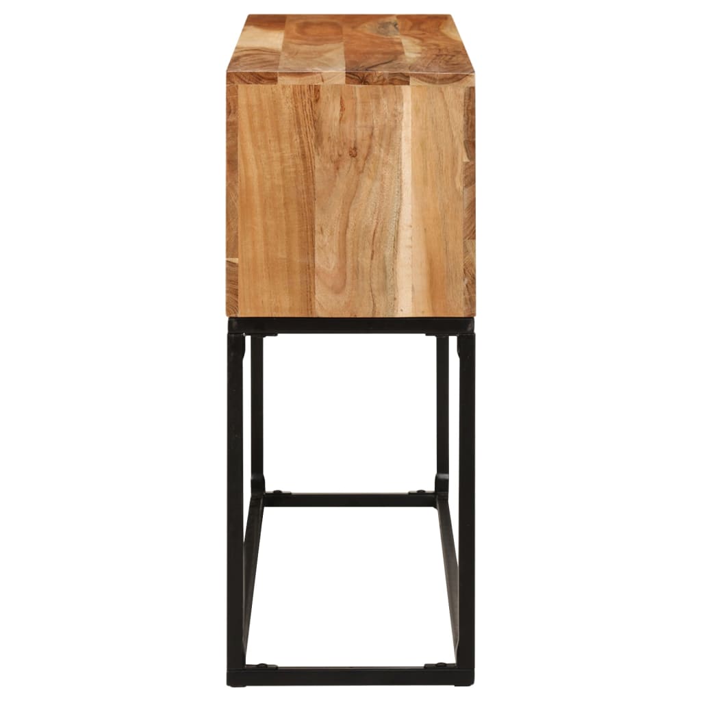 konsolbord 120x30x75 cm massivt akacietræ