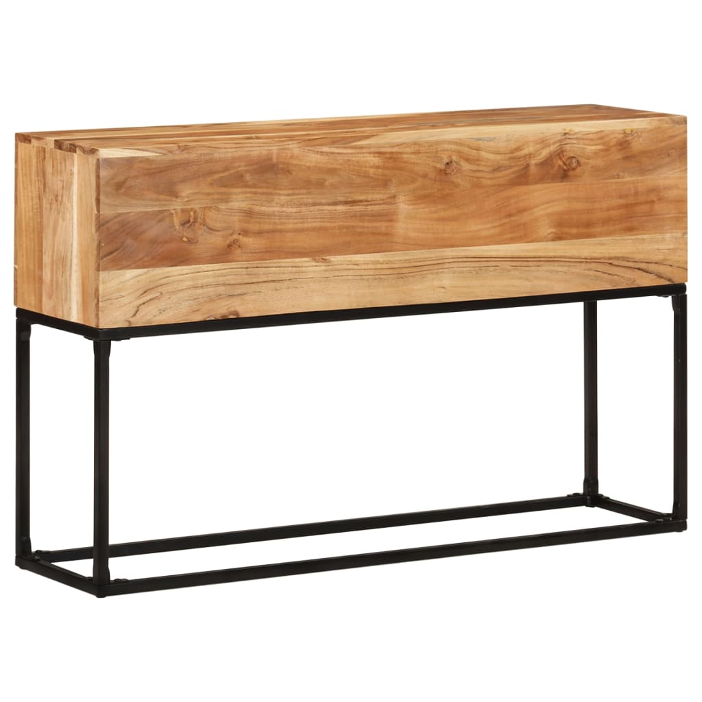 konsolbord 120x30x75 cm massivt akacietræ
