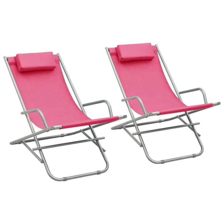 havestole 2 stk. stål pink