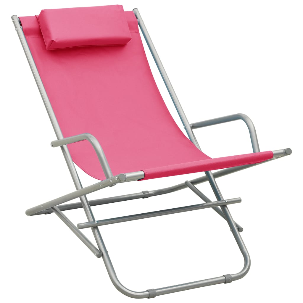 havestole 2 stk. stål pink