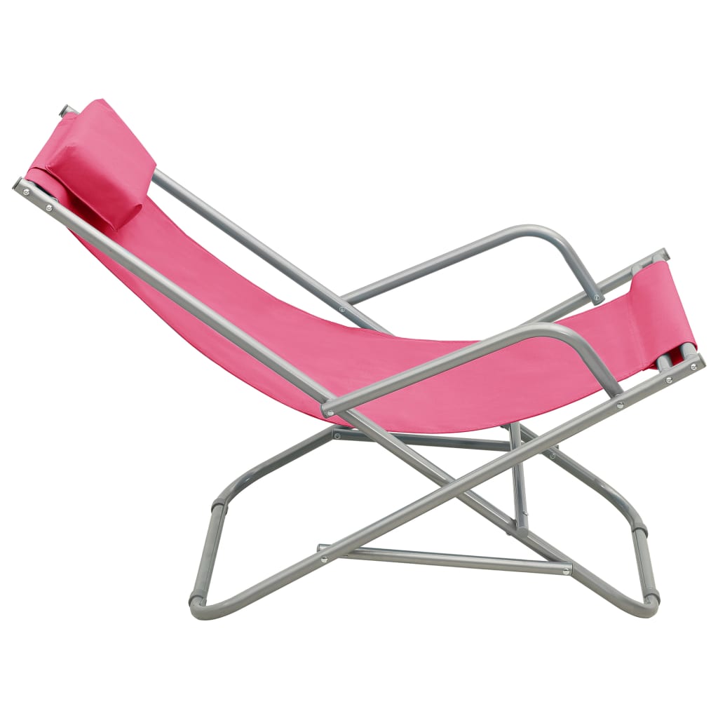 havestole 2 stk. stål pink