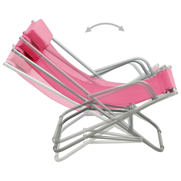 havestole 2 stk. stål pink