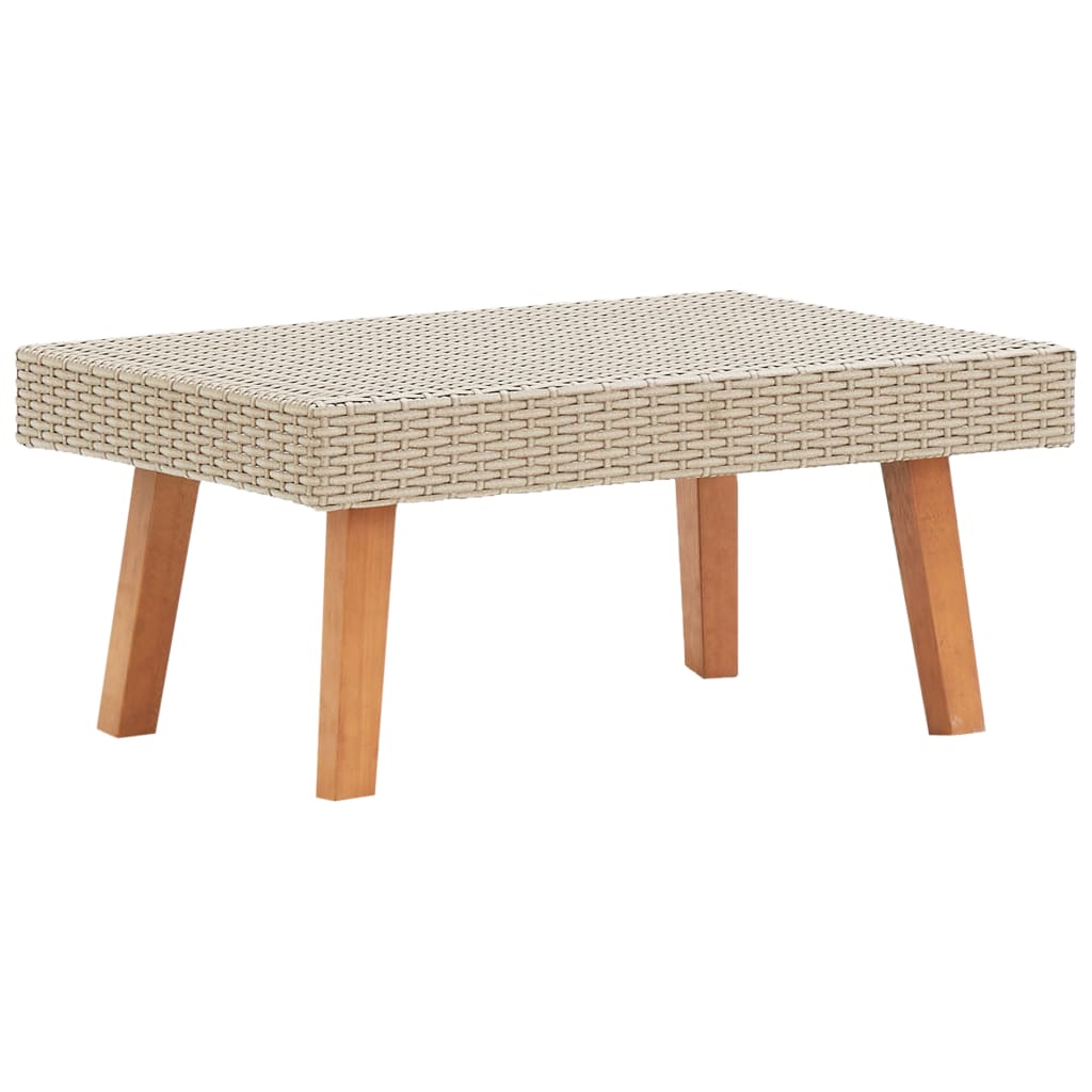 haveloungesæt 3 dele med hynder polyrattan beige