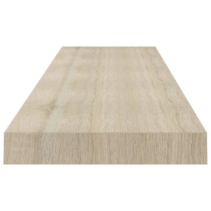 væghylder 4 stk. 120x23,5x3,8 cm MDF egetræsfarve