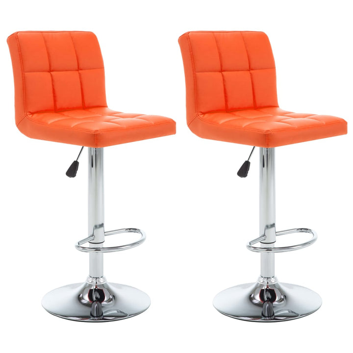 barstole 2 stk. kunstlæder orange