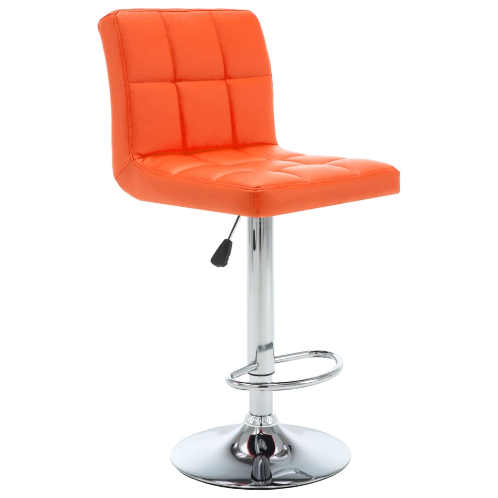 barstole 2 stk. kunstlæder orange