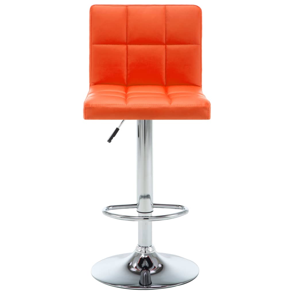 barstole 2 stk. kunstlæder orange