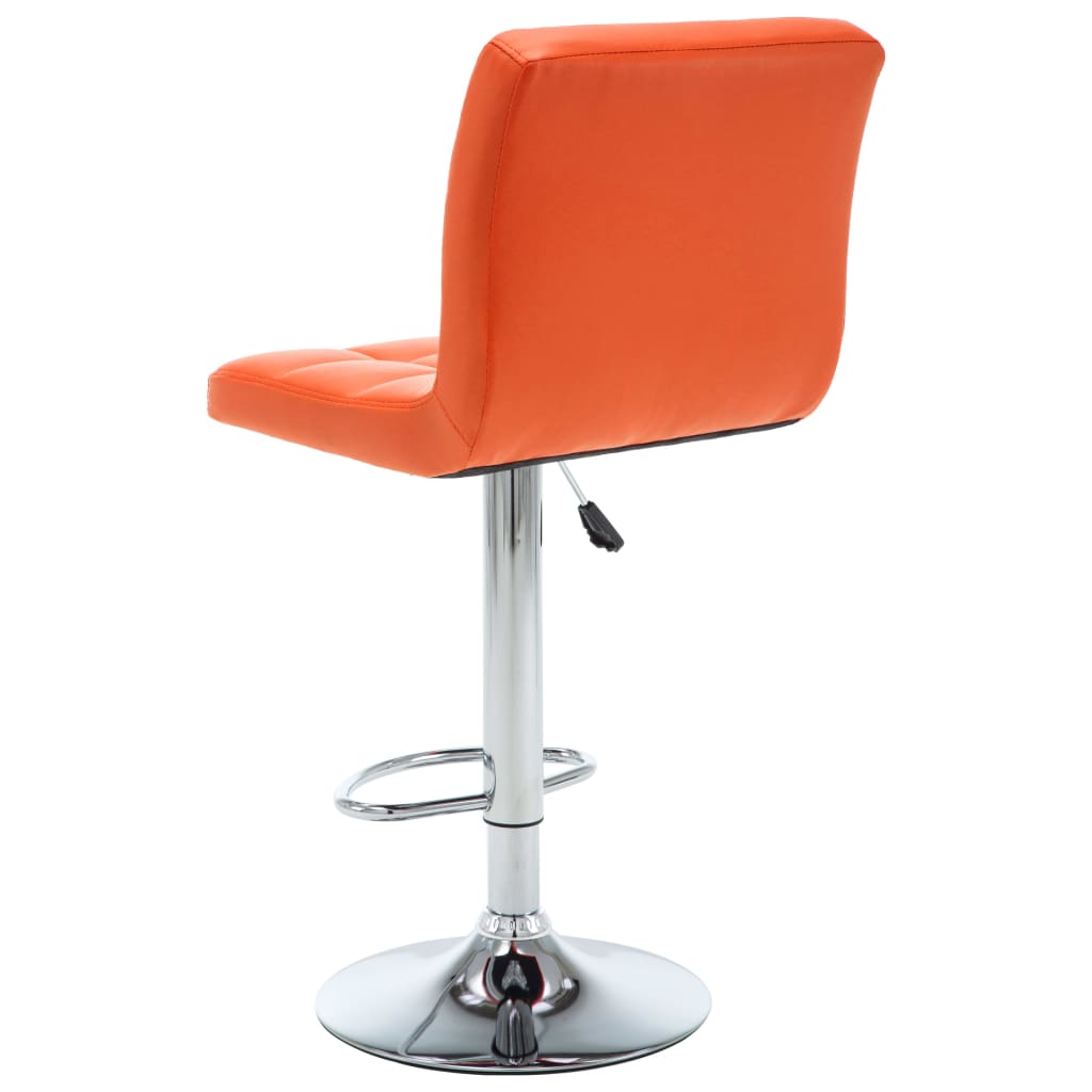barstole 2 stk. kunstlæder orange