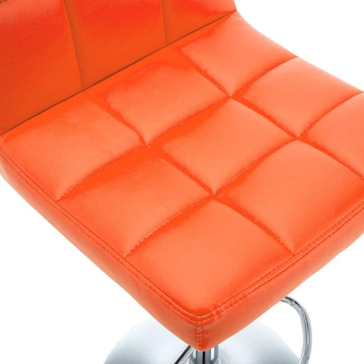 barstole 2 stk. kunstlæder orange