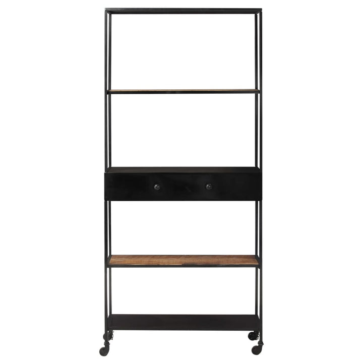 bogreol 80x35x180 cm ru mangotræ og jern