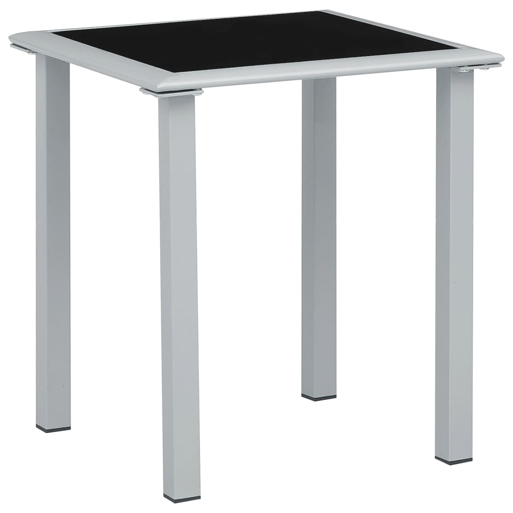 liggestole 2 stk. med bord aluminium cremefarvet