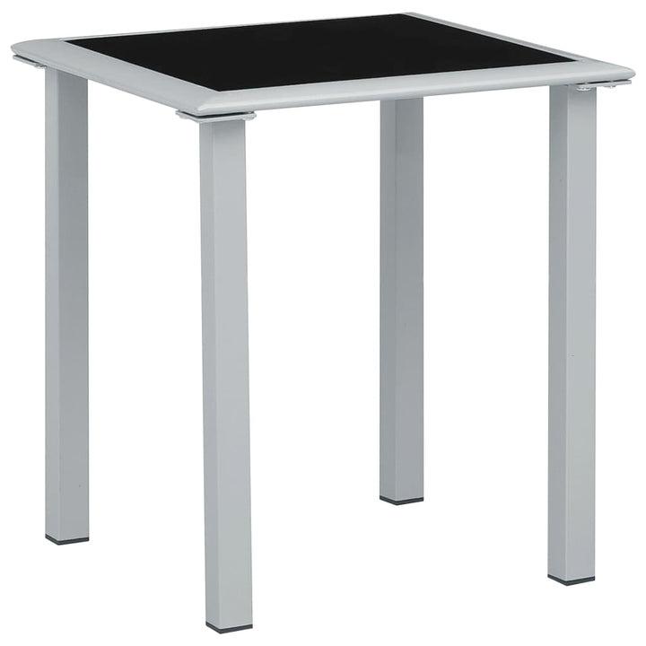 liggestole 2 stk. med bord aluminium cremefarvet