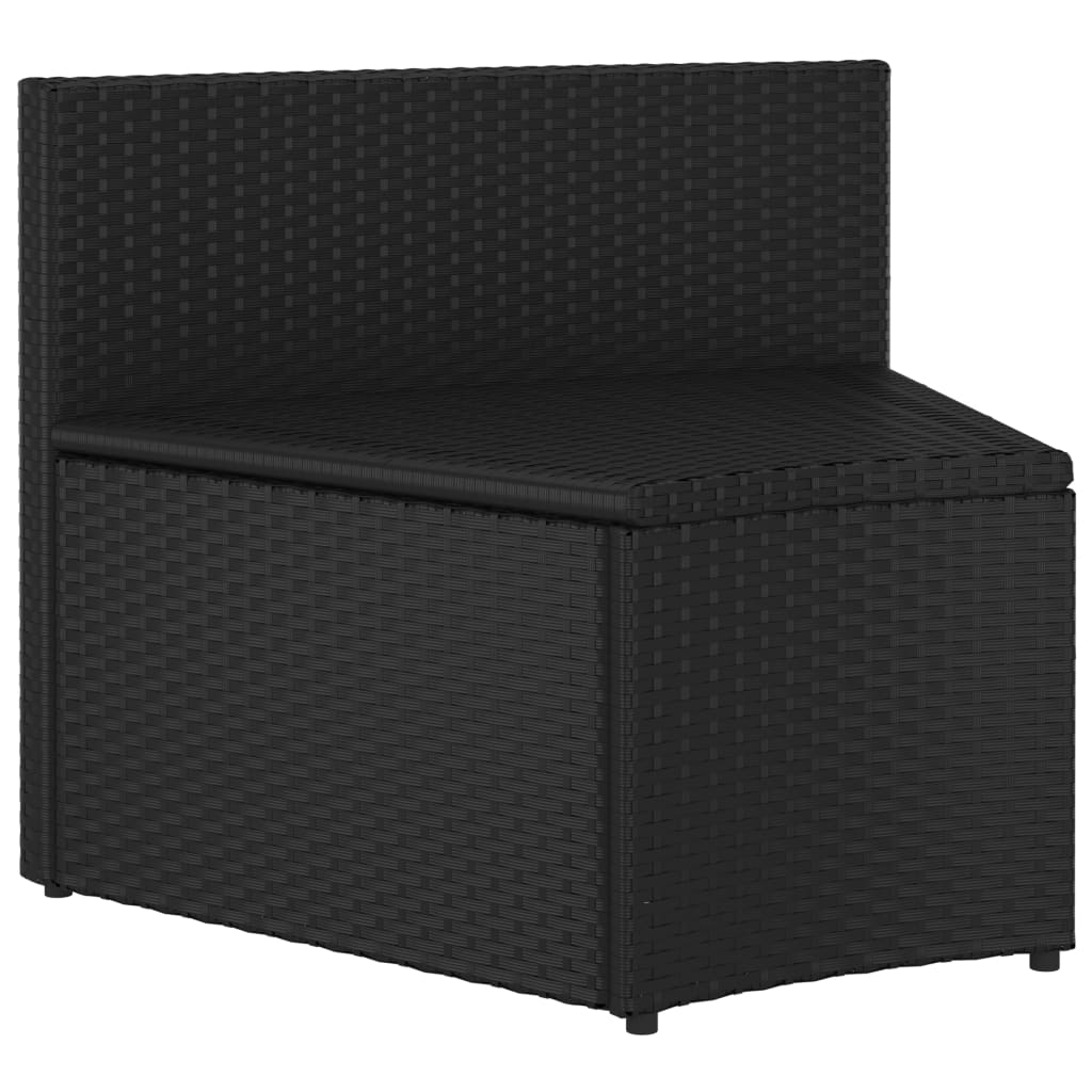 sofasæt til haven 2 dele med hynder polyrattan sort