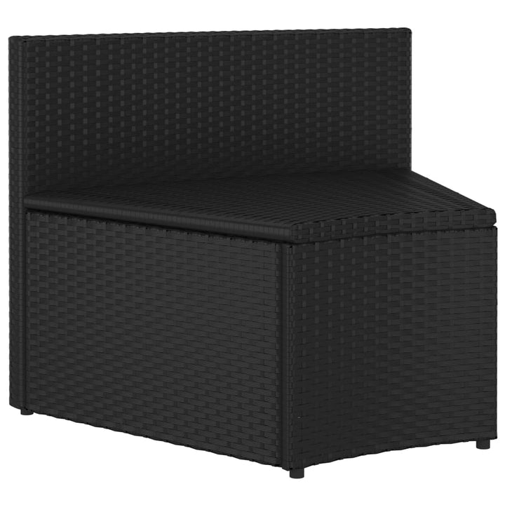 sofasæt til haven 2 dele med hynder polyrattan sort
