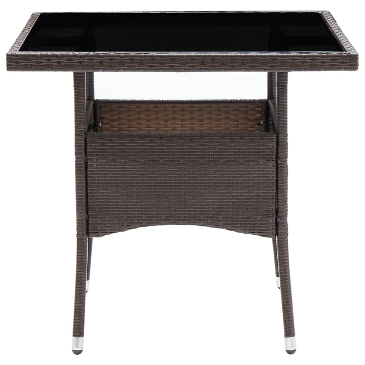 havebord polyrattan brun