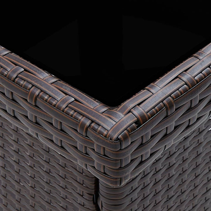 havebord polyrattan brun
