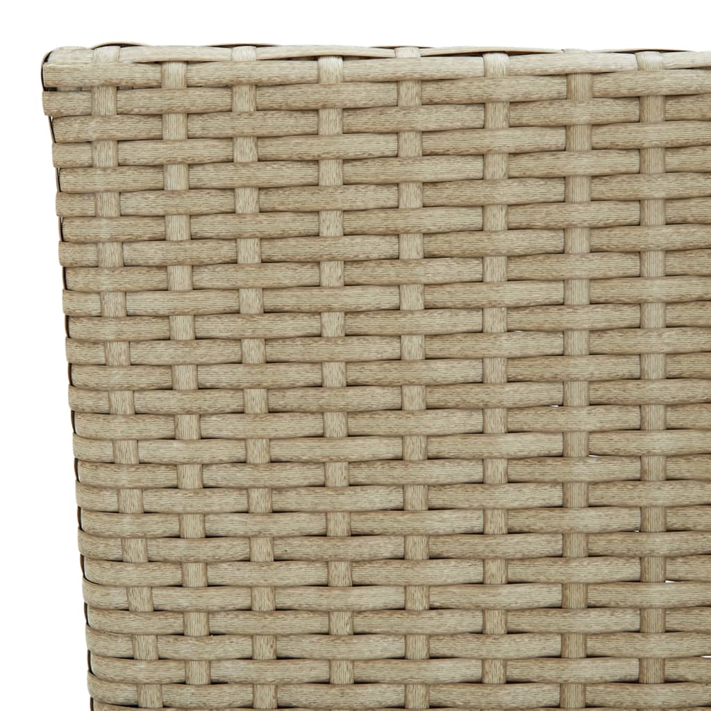spisebordsstole til haven 2 stk. polyrattan beige