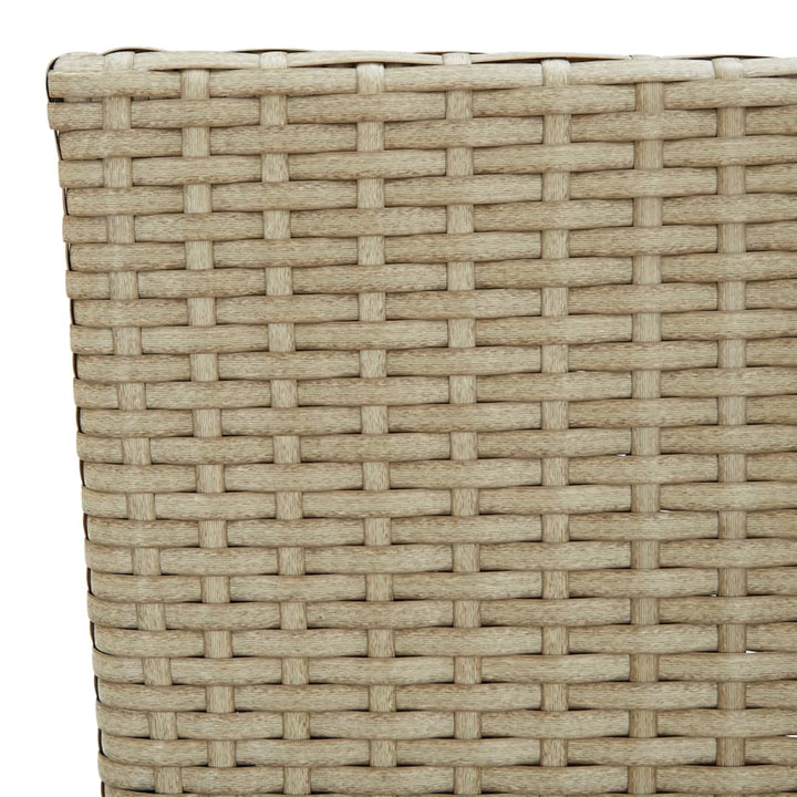 spisebordsstole til haven 2 stk. polyrattan beige