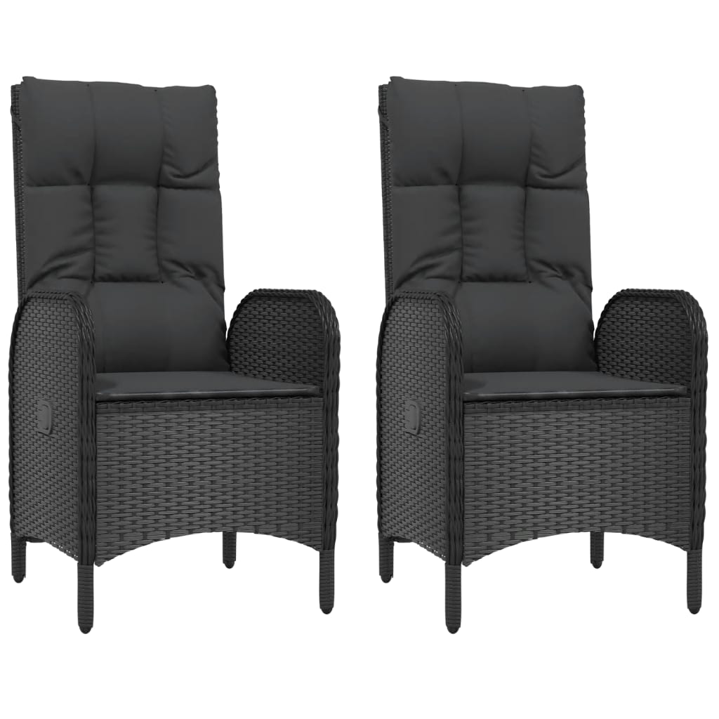 havestole 2 stk. polyrattan sort