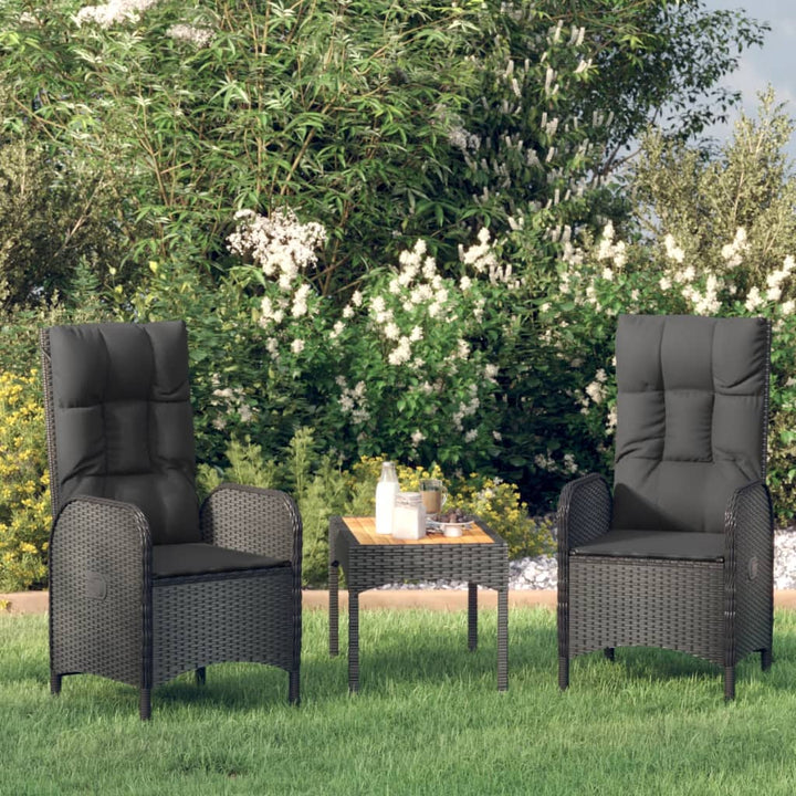 havestole 2 stk. polyrattan sort