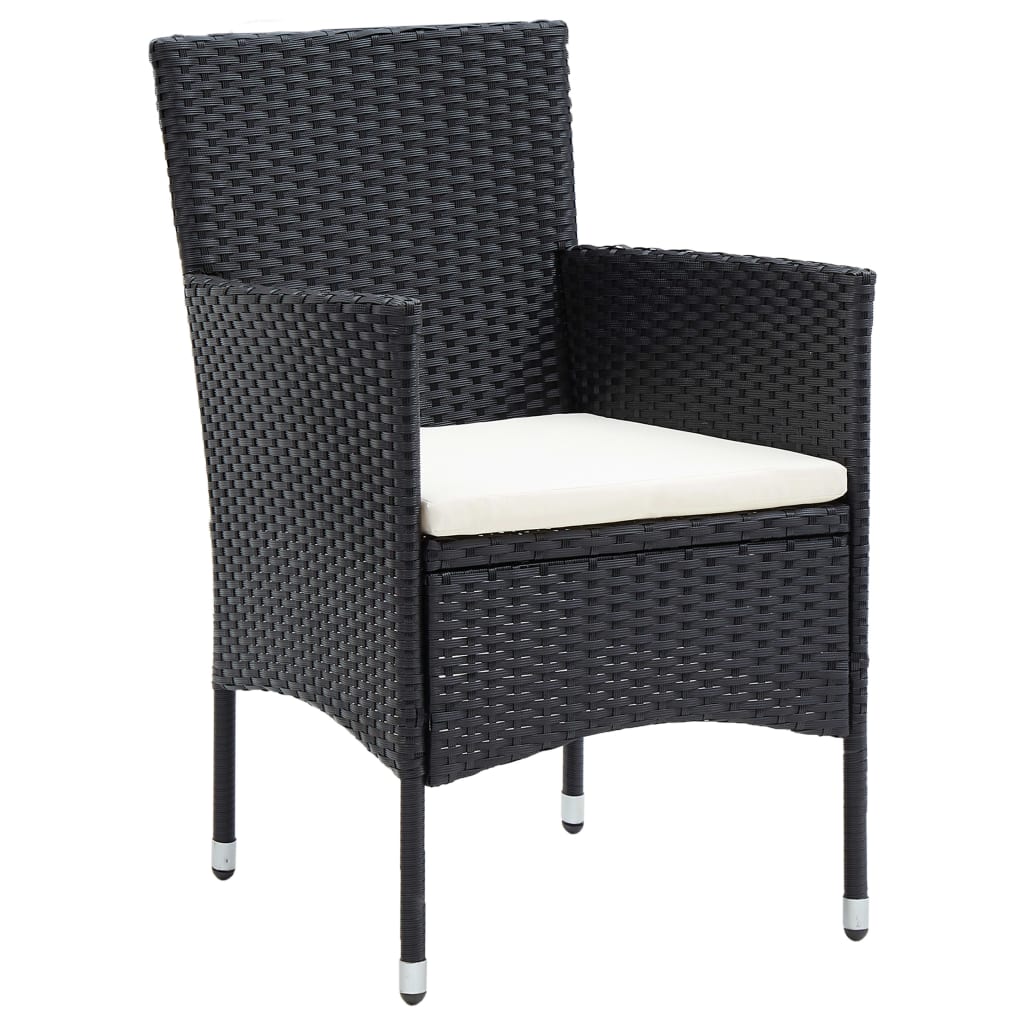 havestole 4 stk. polyrattan sort