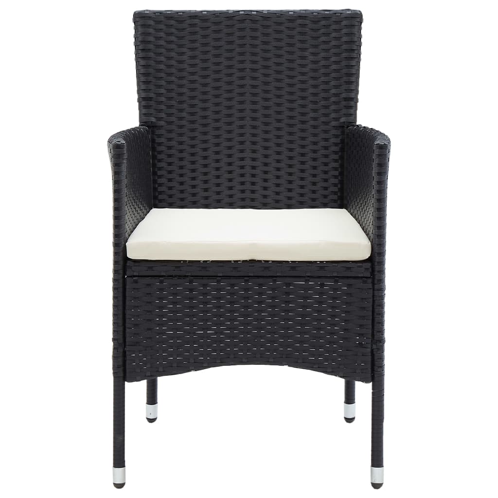 havestole 4 stk. polyrattan sort