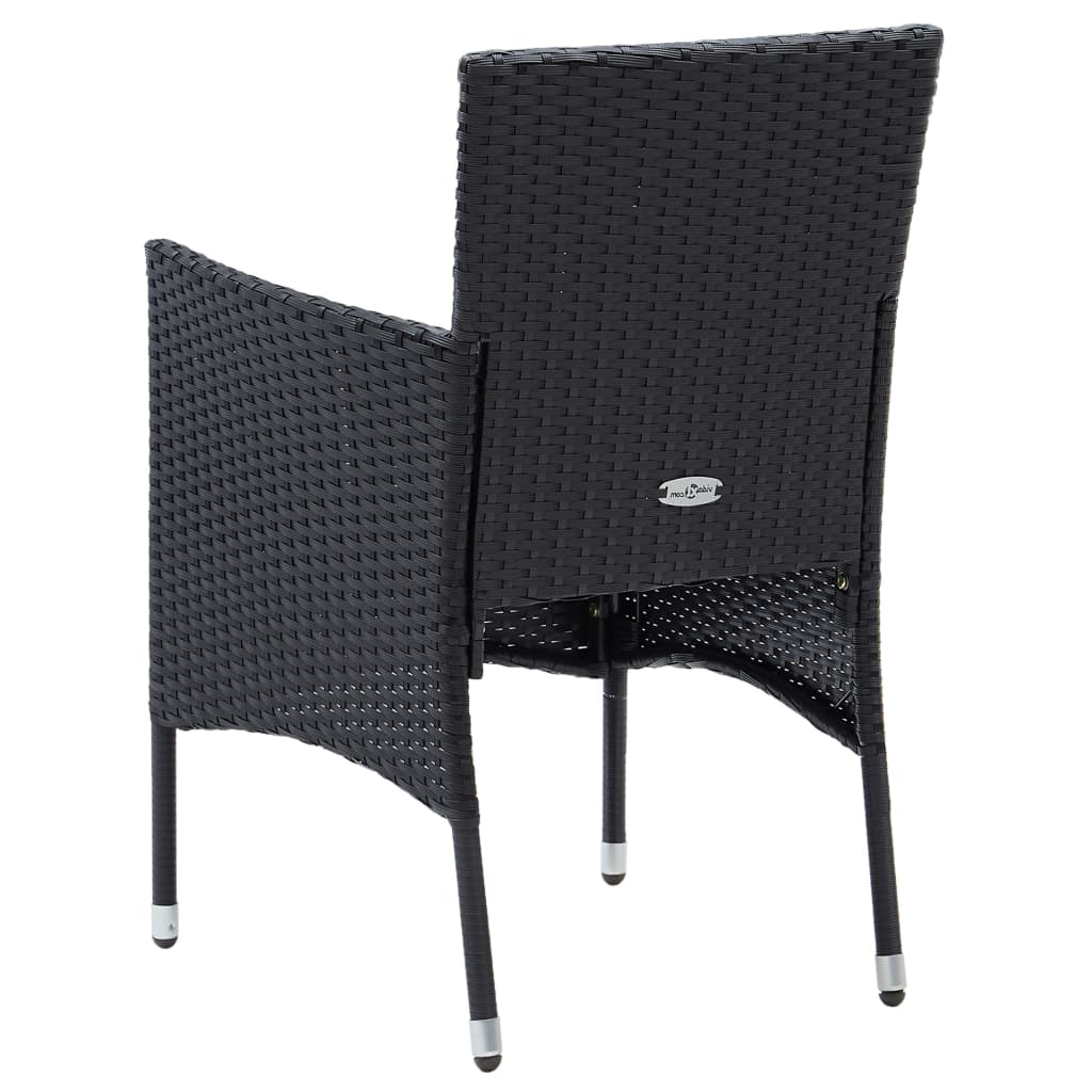havestole 4 stk. polyrattan sort