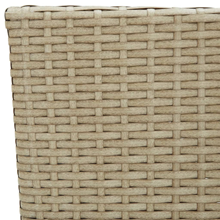 spisebordsstole til haven 4 stk. polyrattan beige