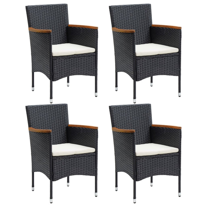 havestole 4 stk. polyrattan sort