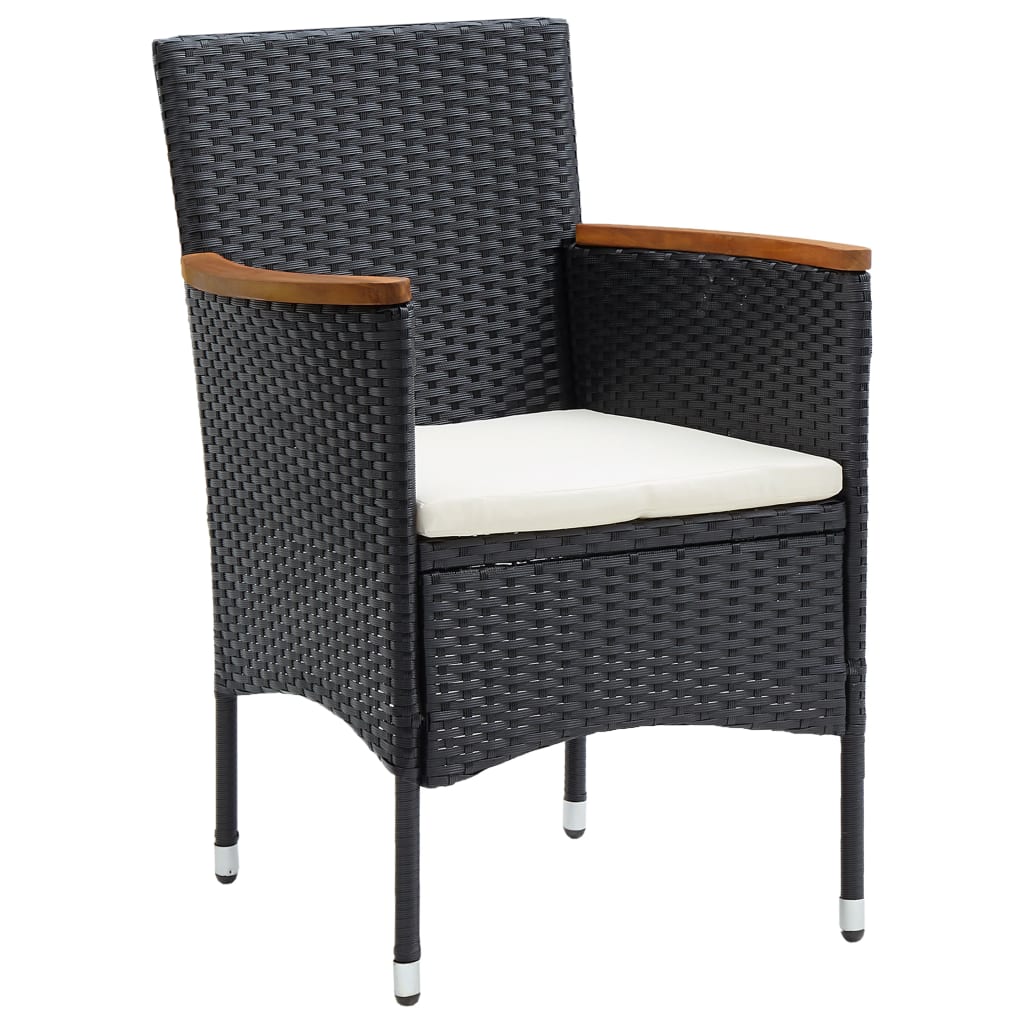 havestole 4 stk. polyrattan sort