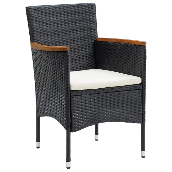 havestole 4 stk. polyrattan sort