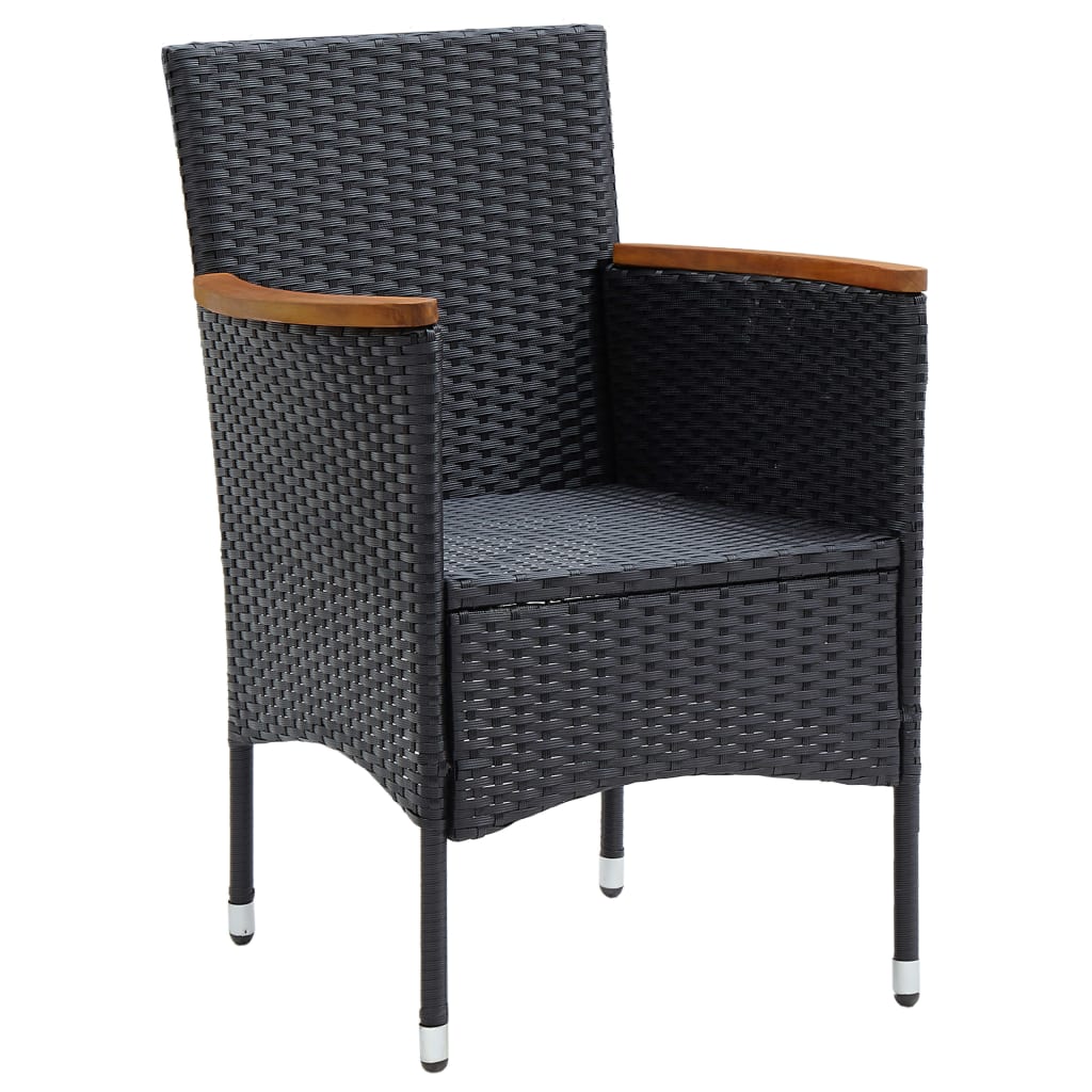 havestole 4 stk. polyrattan sort
