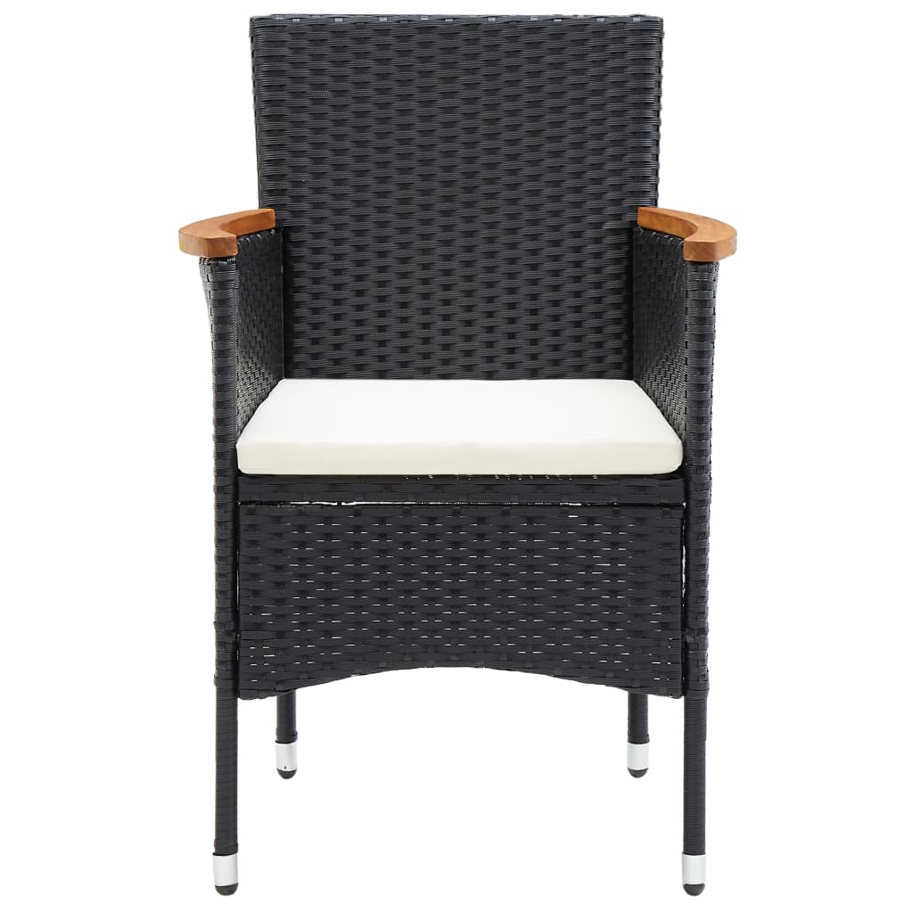 havestole 4 stk. polyrattan sort