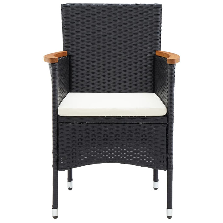 havestole 4 stk. polyrattan sort