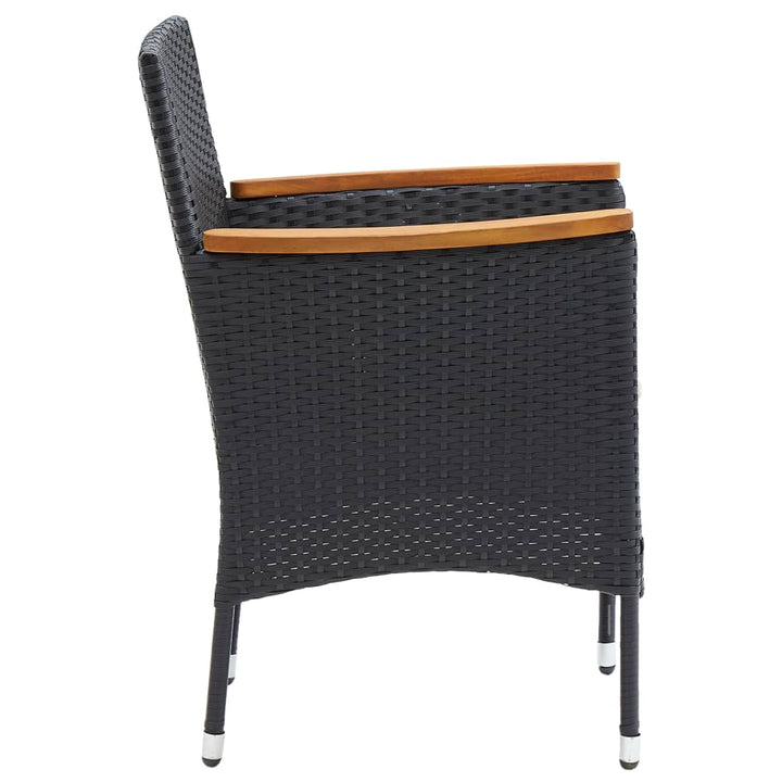havestole 4 stk. polyrattan sort