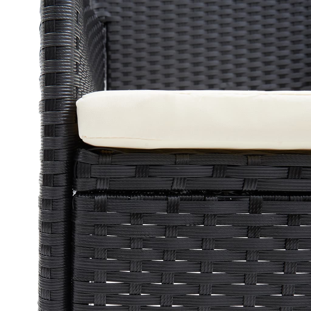 havestole 4 stk. polyrattan sort
