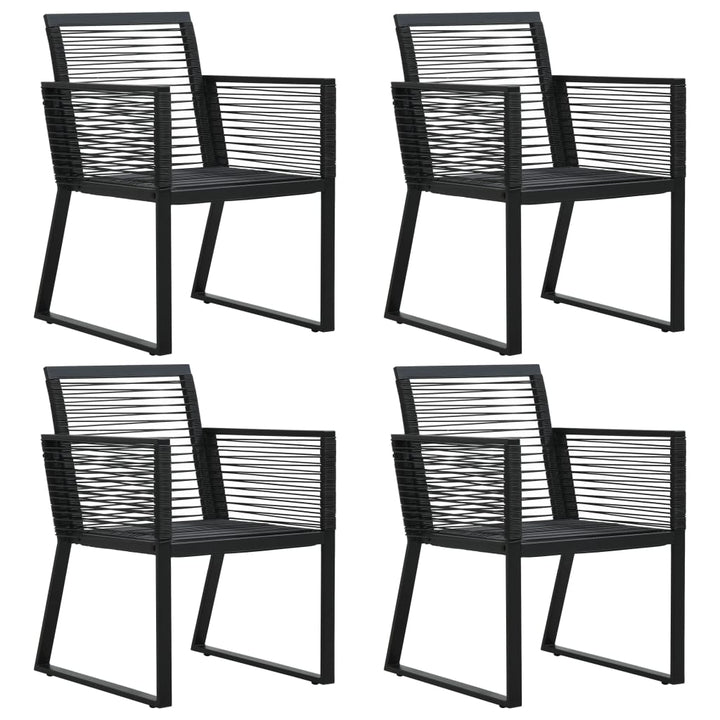 havestole 4 stk. rattan sort