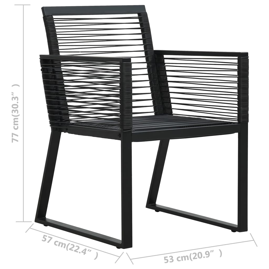havestole 4 stk. rattan sort