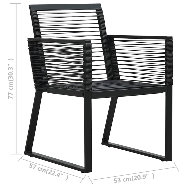 havestole 4 stk. rattan sort