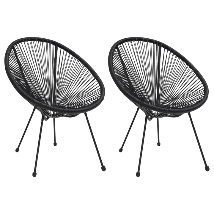 havestole 2 stk. rattan sort