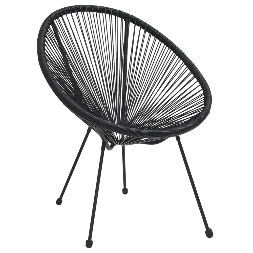 havestole 2 stk. rattan sort