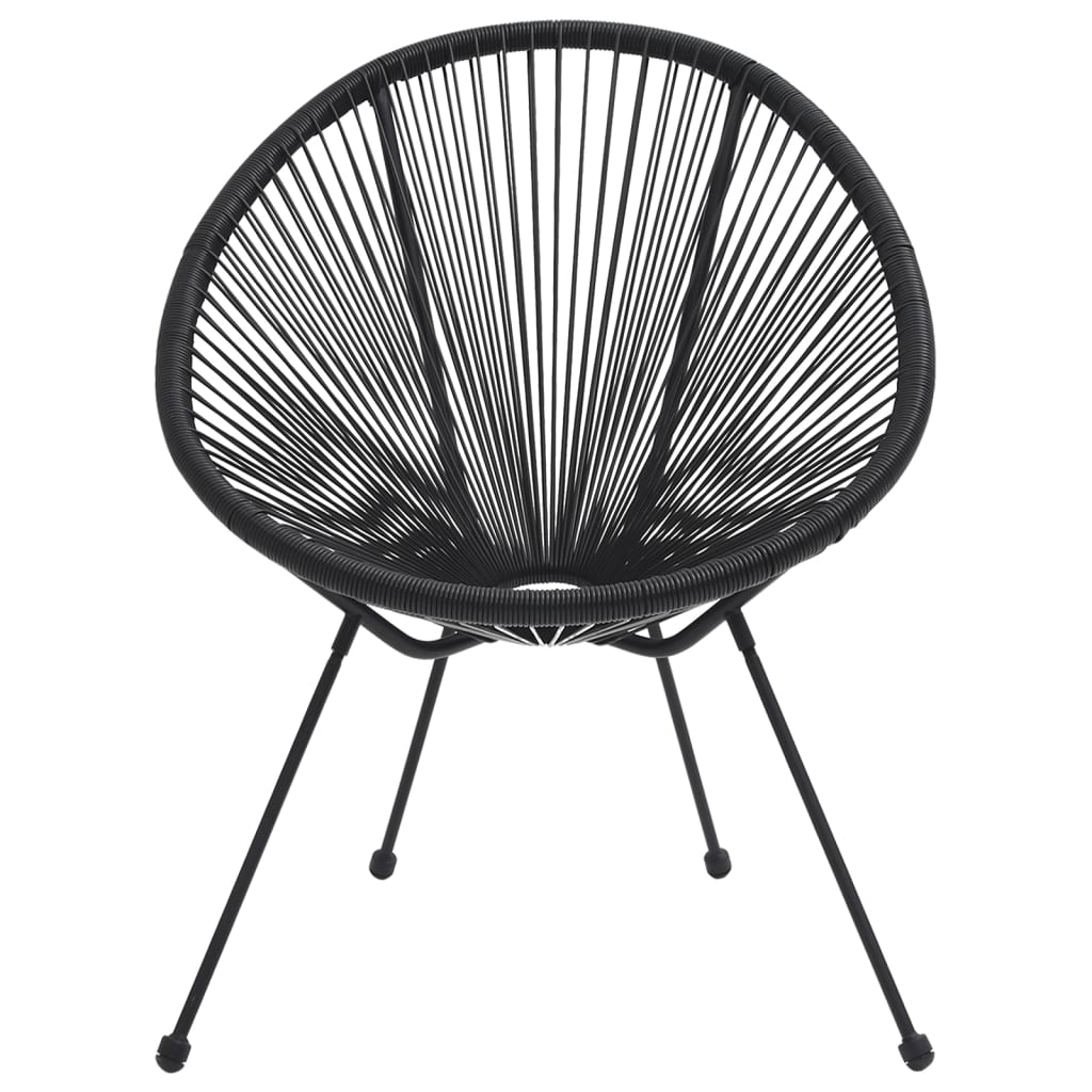 havestole 2 stk. rattan sort