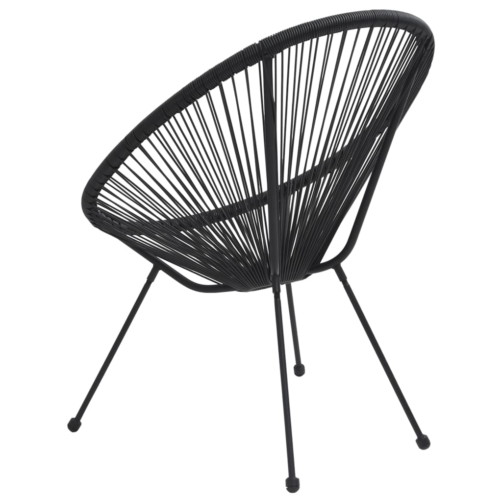 havestole 2 stk. rattan sort